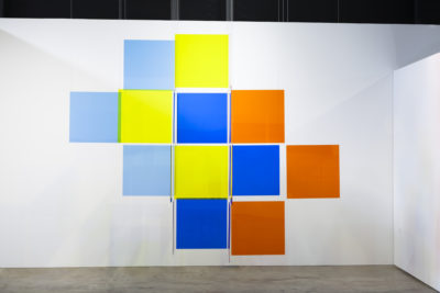 Modular Composition I, 2014 | 250 x 250 x 250 cm | Acrylic and stainless steel cable