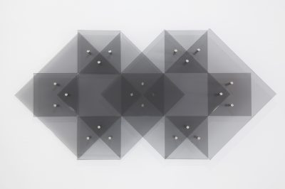Monochrom Relief IV, 2014 | 60 x 120 x 14 cm | Acrylic and stainless steel