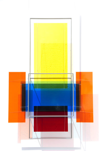 Golden Cube, 2009 | 180 x 120 x 60 cm | Glass, stainless steel and wood